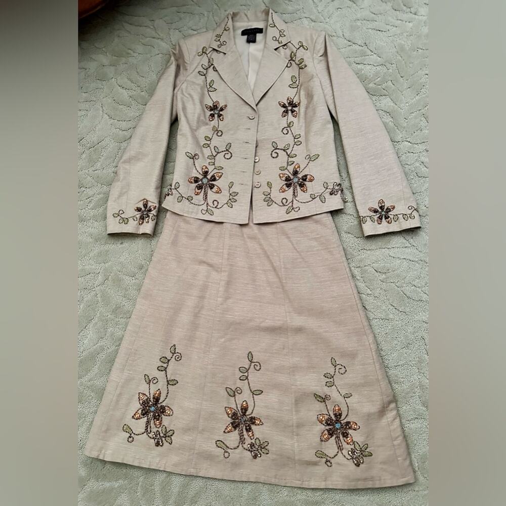 Silkland 100% silk two piece suit dress